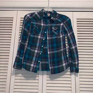 Teal Blue Flannel